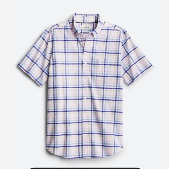 Hawker Rye Modern Short Sleeve Stretch Oxford Button Up (XL Tall) - Picture 1 of 10